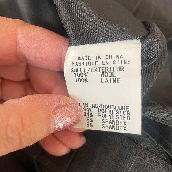 Theory Wool Striped Career Skirt Sz 6 - Picture 6 of 6